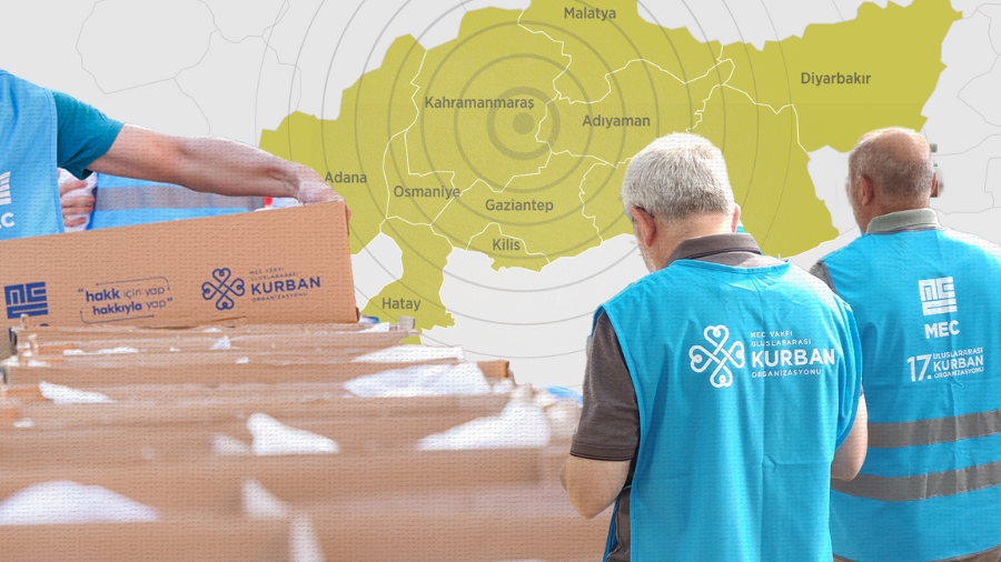 MEC Vakfı Afet Bölgesi Kurban Organizasyonu