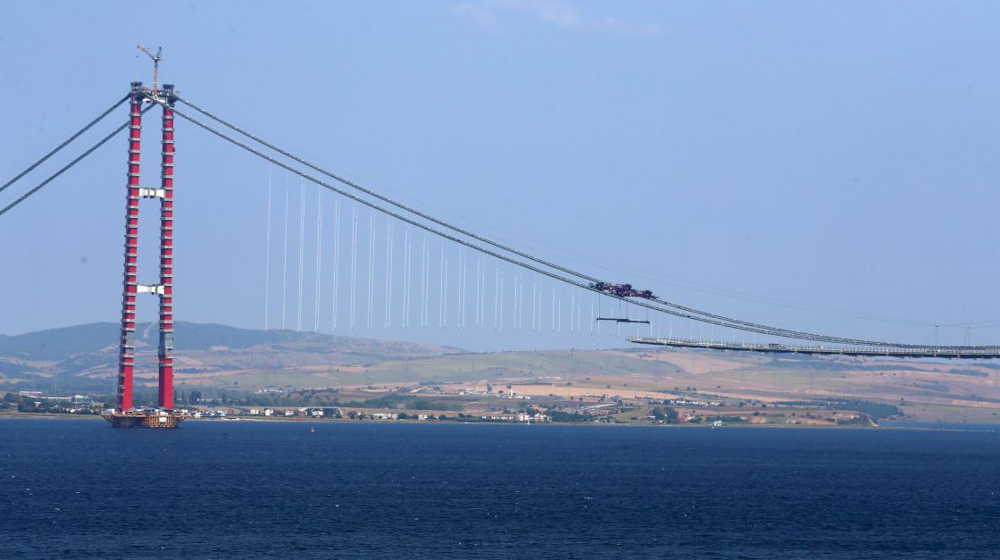 Çanakkale Köprüsü belirginleşmeye başladı