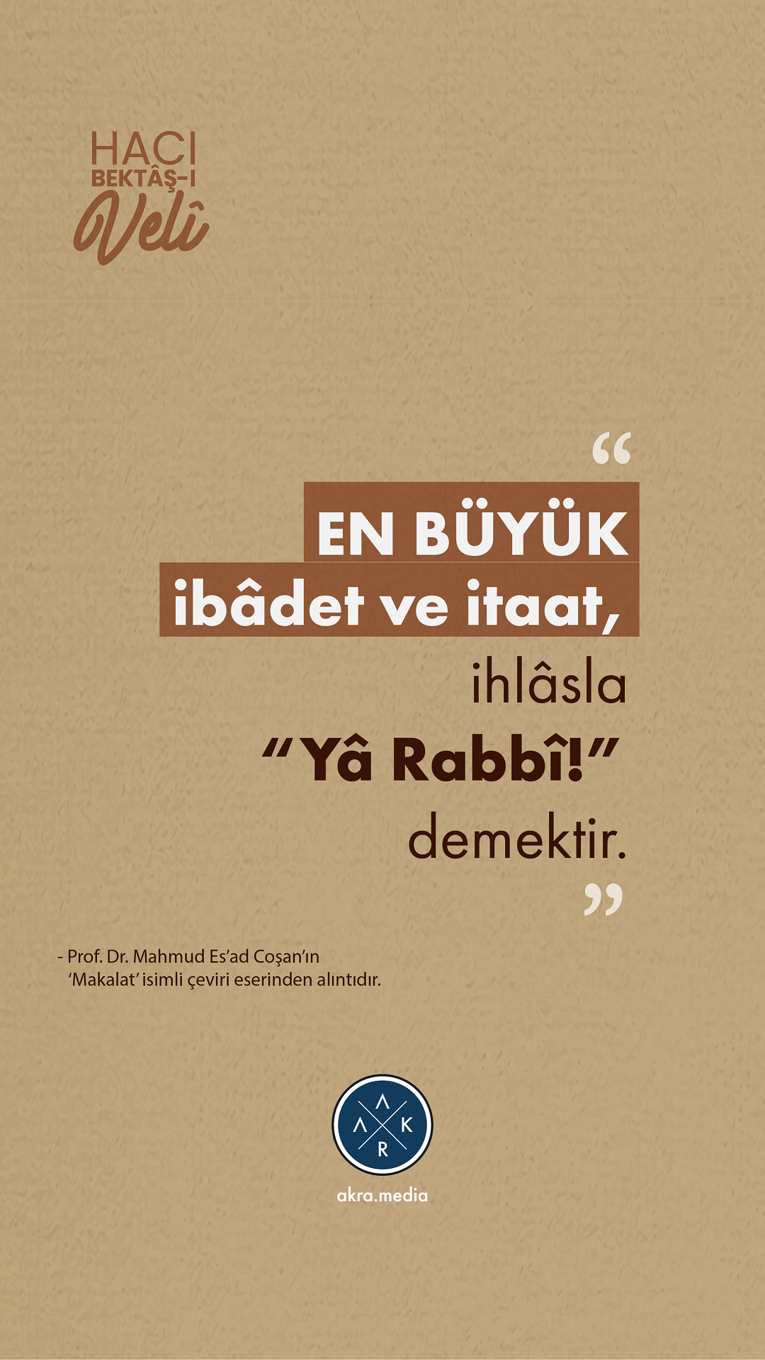 HACI BEKTÂŞ-I VELİ