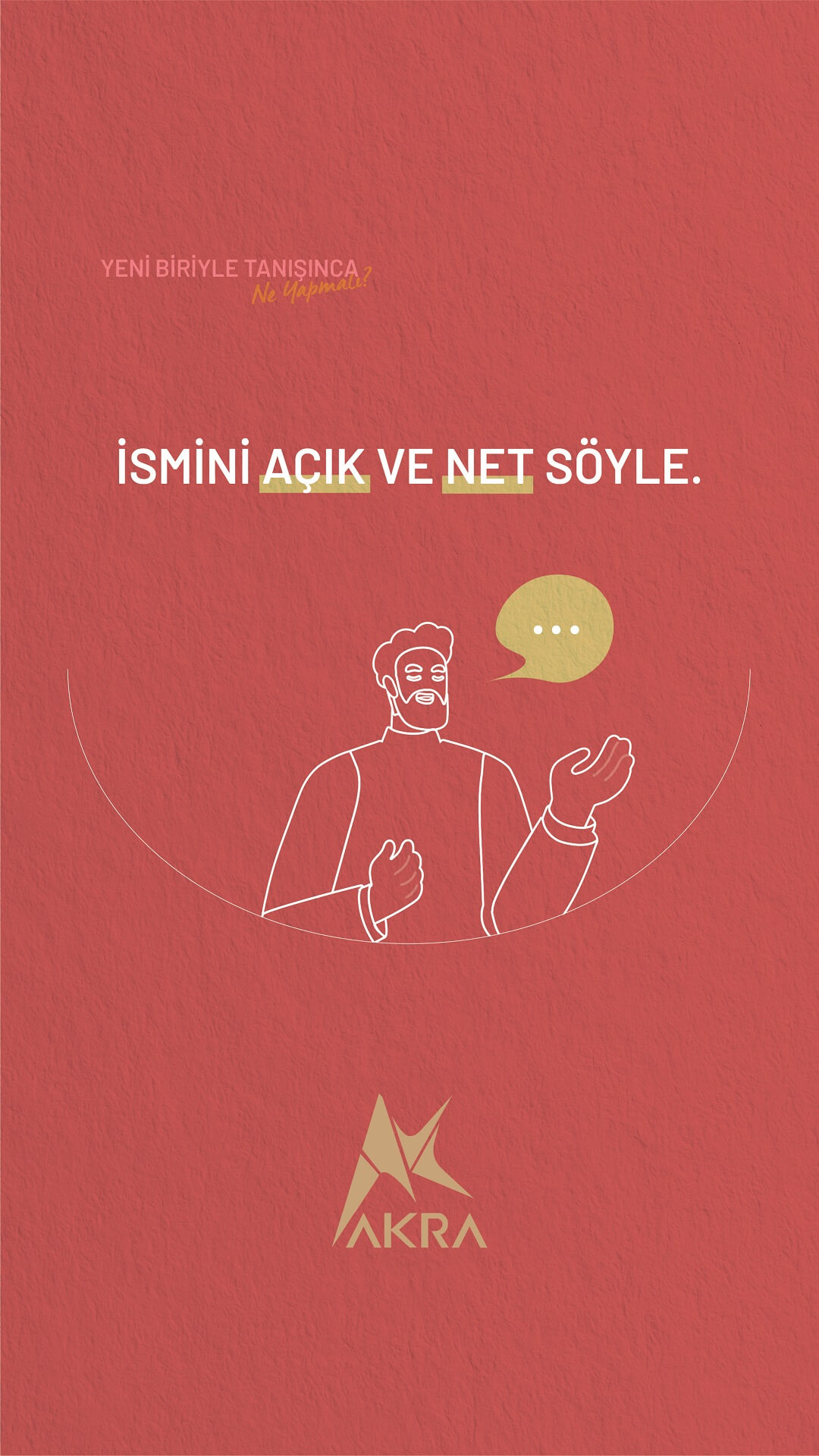 YENİ BİRİYLE TANIŞINCA