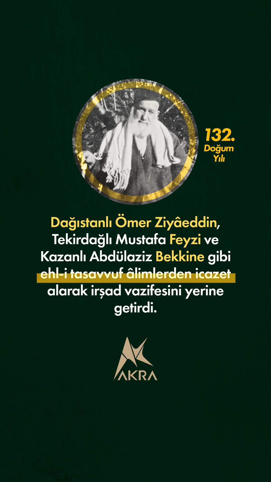MEHMED ZAHİD KOTKU 132. YIL