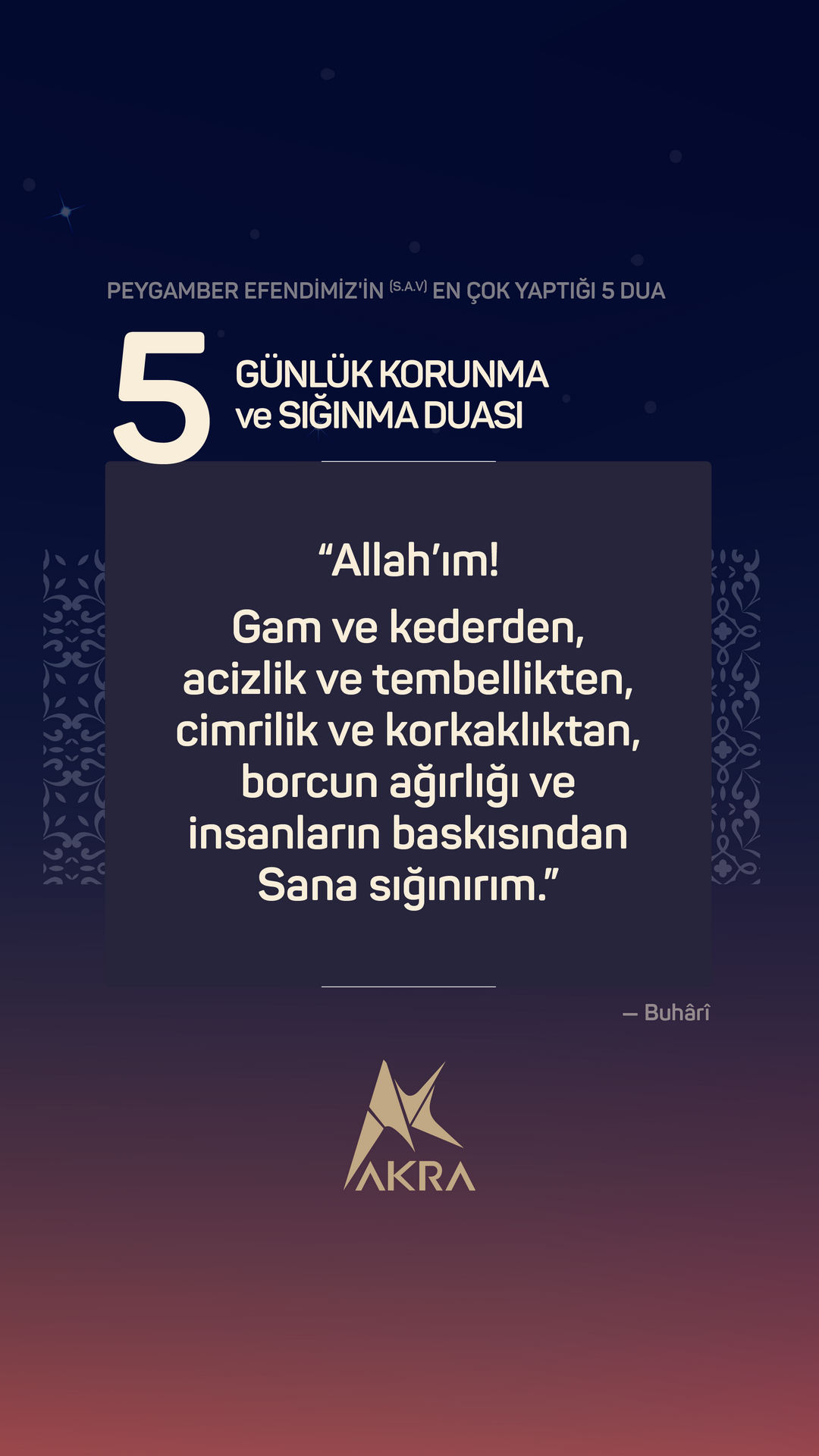 Peygamber Efendimiz'in En Çok Yaptığı 5 Dua